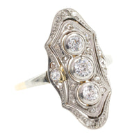 Art Deco old cut and rose cut diamond ring-engagement rings-The Antique Ring Shop