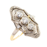 Art Deco old cut and rose cut diamond ring-engagement rings-The Antique Ring Shop