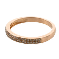 Rose gold half eternity band with diamonds-wedding rings-The Antique Ring Shop