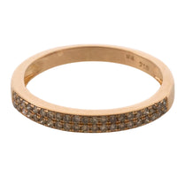 Rose gold half eternity band with diamonds-wedding rings-The Antique Ring Shop