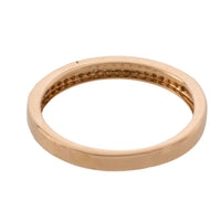 Rose gold half eternity band with diamonds-wedding rings-The Antique Ring Shop