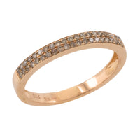 Rose gold half eternity band with diamonds-wedding rings-The Antique Ring Shop