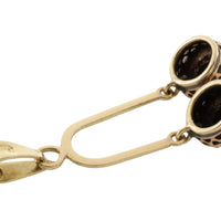 Double rose diamond pendant in 14 carat gold-Pendants-The Antique Ring Shop