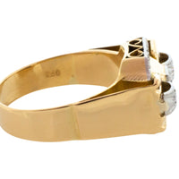 Vinateg Art Deco diamond ring in 18 carat gold-Vintage Rings-The Antique Ring Shop