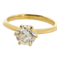 Brilliant cut diamond solitaire ring in 18 carat gold-engagement rings-The Antique Ring Shop