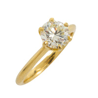 Brilliant cut diamond solitaire ring in 18 carat gold-engagement rings-The Antique Ring Shop