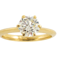 Brilliant cut diamond solitaire ring in 18 carat gold-engagement rings-The Antique Ring Shop