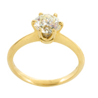 Brilliant cut diamond solitaire ring in 18 carat gold-engagement rings-The Antique Ring Shop
