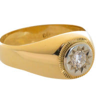 Diamond ring in 18 carat gold-gents rings-The Antique Ring Shop