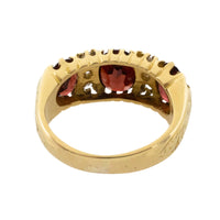 Vintage garnet and diamond ring-Vintage Rings-The Antique Ring Shop