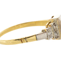 Vintage Art Deco diamond ring in 18 carat gold-engagement rings-The Antique Ring Shop