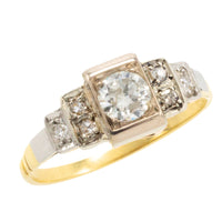 Vintage Art Deco diamond ring in 18 carat gold-engagement rings-The Antique Ring Shop
