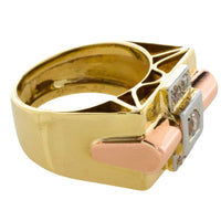 Art Deco tank ring in 18 carat gold-Vintage Rings-The Antique Ring Shop