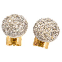 Diamond cluster studs in 18 carat gold-Earrings-The Antique Ring Shop