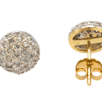Diamond cluster studs in 18 carat gold-Earrings-The Antique Ring Shop