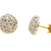Diamond cluster studs in 18 carat gold-Earrings-The Antique Ring Shop