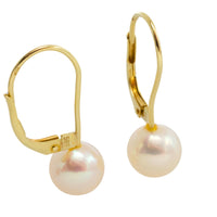 Pear pendant earrings in 14 carat gold-Earrings-The Antique Ring Shop