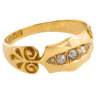 Edwardian five stone diamond ring from 1904-Antique rings-The Antique Ring Shop