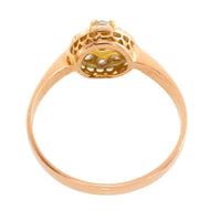 Rose diamond cluster ring in 14 carat gold-Antique rings-The Antique Ring Shop
