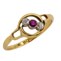 Edwardian ruby and diamond ring-Antique rings-The Antique Ring Shop