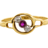 Edwardian ruby and diamond ring-Antique rings-The Antique Ring Shop