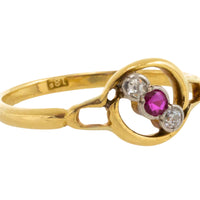 Edwardian ruby and diamond ring-Antique rings-The Antique Ring Shop
