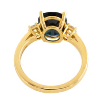 Sapphire and diamond ring in 18 carat gold-engagement rings-The Antique Ring Shop