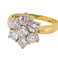 Vinateg diamond cluster ring in 18 carat gold-engagement rings-The Antique Ring Shop
