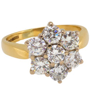 Vinateg diamond cluster ring in 18 carat gold-engagement rings-The Antique Ring Shop