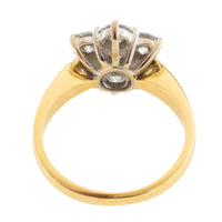 Vinateg diamond cluster ring in 18 carat gold-engagement rings-The Antique Ring Shop