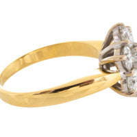 Vinateg diamond cluster ring in 18 carat gold-engagement rings-The Antique Ring Shop