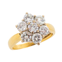 Vinateg diamond cluster ring in 18 carat gold-engagement rings-The Antique Ring Shop