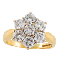 Vinateg diamond cluster ring in 18 carat gold-engagement rings-The Antique Ring Shop