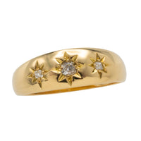 Edwardian three stone gypsy ring from 1908-Antique rings-The Antique Ring Shop