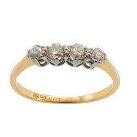 Edwardian four stone diamond ring-Antique rings-The Antique Ring Shop