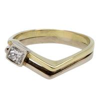 Princess cut diamond ring-Vintage Rings-The Antique Ring Shop
