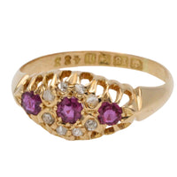 Ruby and rose diamond ring from 1910-The Antique Ring Shop