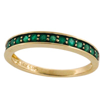 Emerald half eternity band-Vintage Rings-The Antique Ring Shop