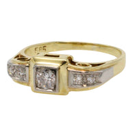 Vintage diamond ring in 14 carat gold-Vintage Rings-The Antique Ring Shop