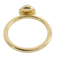 Cabochon blue topaz ring in 14 carat gold-engagement rings-The Antique Ring Shop