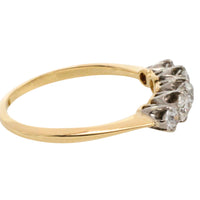 Five stone old cut diamond ring in 18 carat gold-Antique rings-The Antique Ring Shop