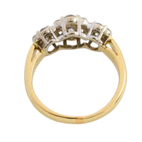 Diamond triple cluster ring in 18 carat gold-engagement rings-The Antique Ring Shop