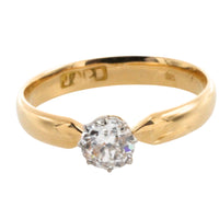 Old cut diamond solitaire ring
