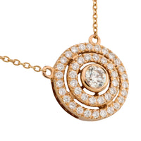 Diamond pendant and chain in 18 carat gold-Pendants-The Antique Ring Shop