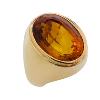 Oval Citrine ring in 14 carat gold-gents rings-The Antique Ring Shop