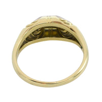 Tourmaline and diamond ring in 14 carat gold-Vintage Rings-The Antique Ring Shop