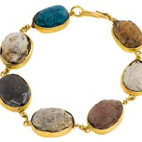 Scarab beetle bracelet in 18 carat gold