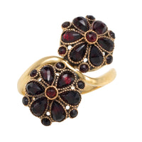 Vintage Toi et Moi garnet ring