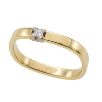 Princess cut diamond square shank ring-wedding rings-The Antique Ring Shop