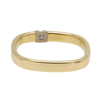 Princess cut diamond square shank ring-wedding rings-The Antique Ring Shop